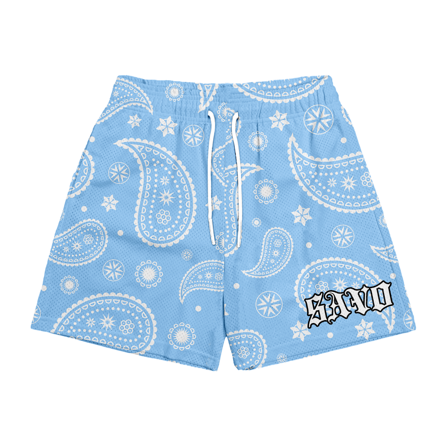 Blue Paisley Shorts